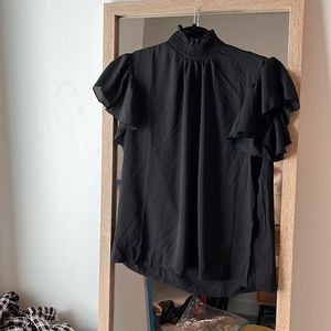 Black sheer blouse